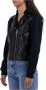 Calvin Klein Jeans Zwarte imitatieleren jas met capuchon en sweatshirtmouwen Zwart Dames - Thumbnail 2