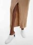 Calvin Klein Lyocell en Wol Ribgebreide Jurk Beige Dames - Thumbnail 2