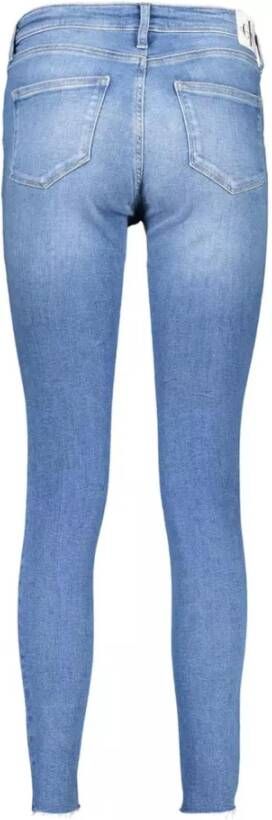 Calvin Klein Lichtblauwe Skinny Fit Jeans met Logo Detail Blauw Dames