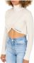 Calvin Klein Jeans Kort shirt met lange mouwen in gebreide look model 'WRAP' - Thumbnail 6