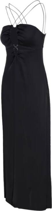 Calvin Klein Micro Straps Woven Maxi Dress Zwart Dames