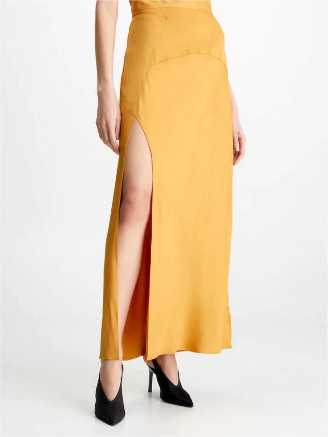 Calvin Klein Maxi Skirts Geel Dames