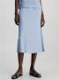 Calvin Klein Midi Rok van Gerecycled Polyester met Diagonale Snit Blue Dames - Thumbnail 3