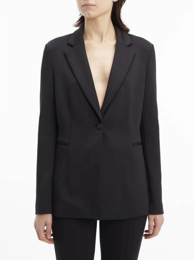 Calvin Klein Moderne elegantie met zwarte jassen Zwart Dames