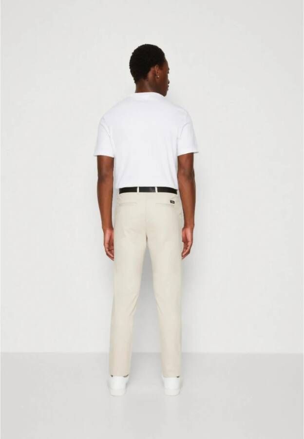 Calvin Klein Moderne Slim-Fit Chino`s voor Heren Beige Heren