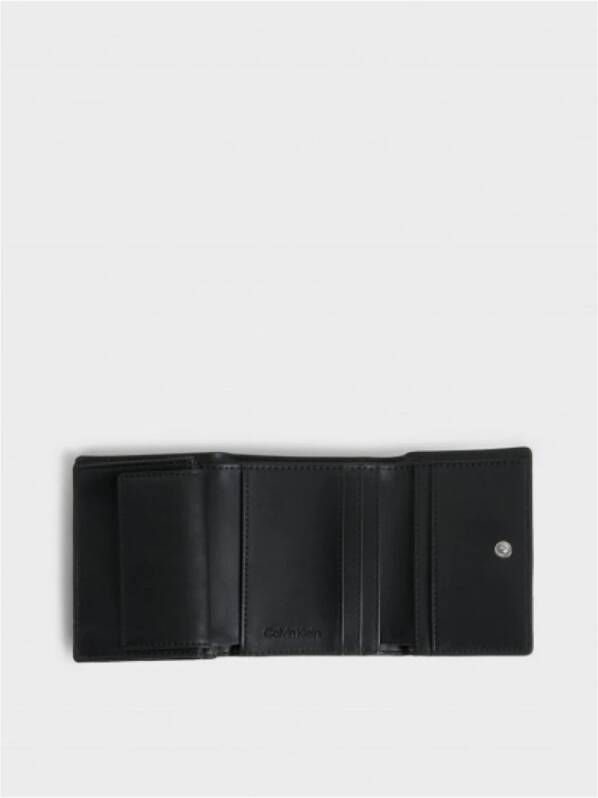 Calvin Klein Portemonnee van PU-leer met reliëflogo Black Dames