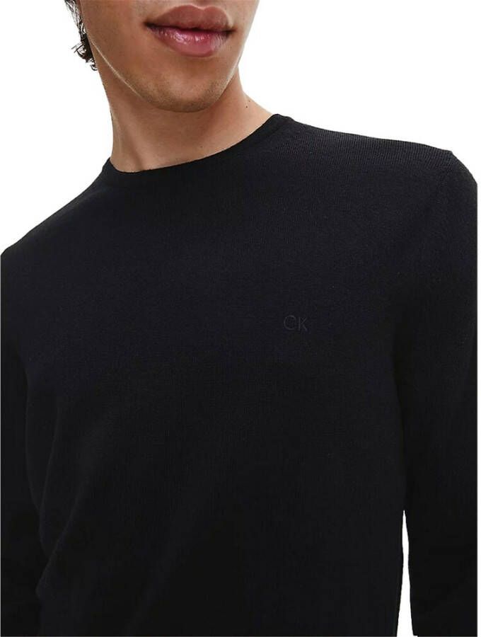 Calvin Klein Ronde hals gekweek Zwart Heren