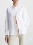 Calvin Klein Natuurlijke Linnen Oversized Shirt White Dames - Thumbnail 2