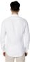 Calvin Klein Witte Linnen Mandarin Kraag Slim Fit Overhemd White Heren - Thumbnail 2