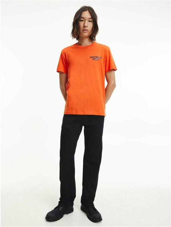 Calvin Klein Shirts met korte mouwen Oranje Heren