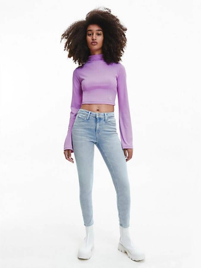 Calvin Klein Slim-fit Jeans Blauw Dames