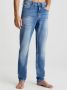 Calvin Klein Washed-out Slim Fit Jeans met Logo Detail Blauw Heren - Thumbnail 9