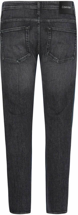 Calvin Klein Slim Fit Jeans met logo -applicatie Zwart Heren