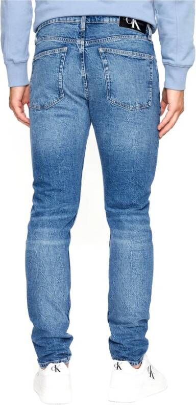 Calvin Klein Slimme Jeans Medium Wassen Blauw Heren