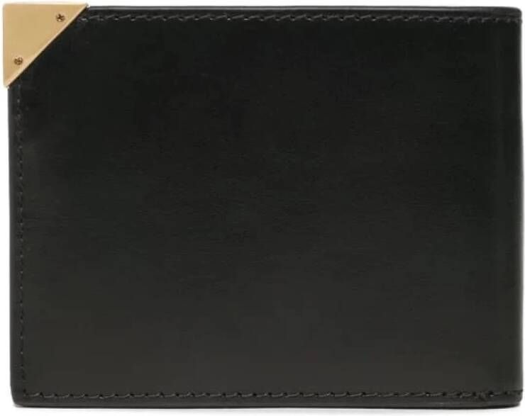 Calvin Klein Smalle Leren Portemonnees Kaarthouders Black Heren