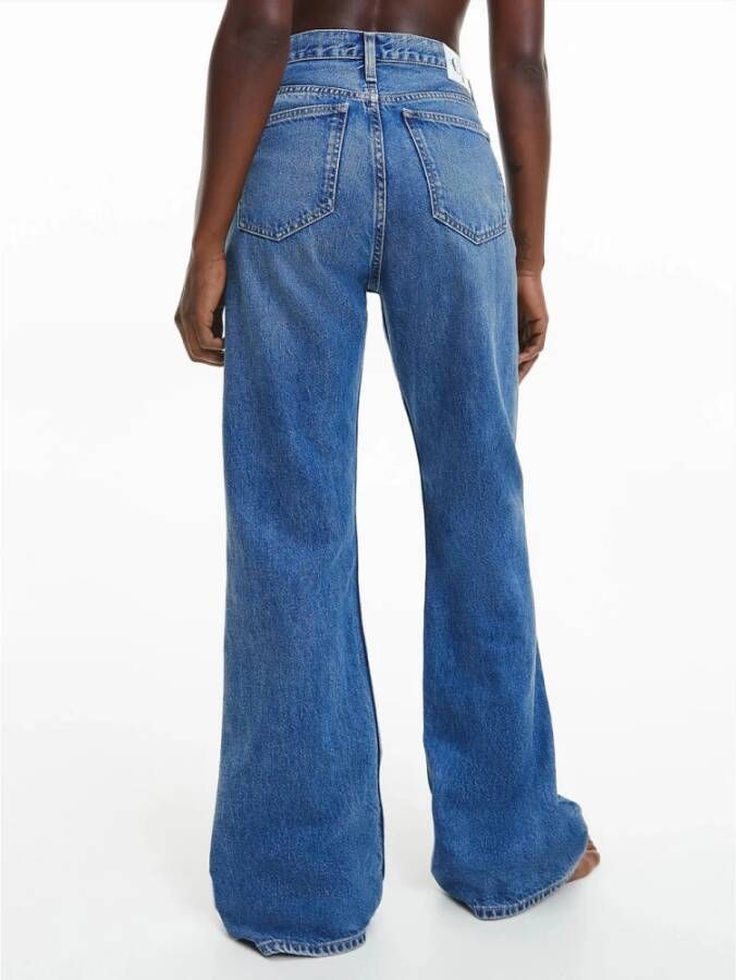 Calvin Klein Straight Jeans Blauw Dames
