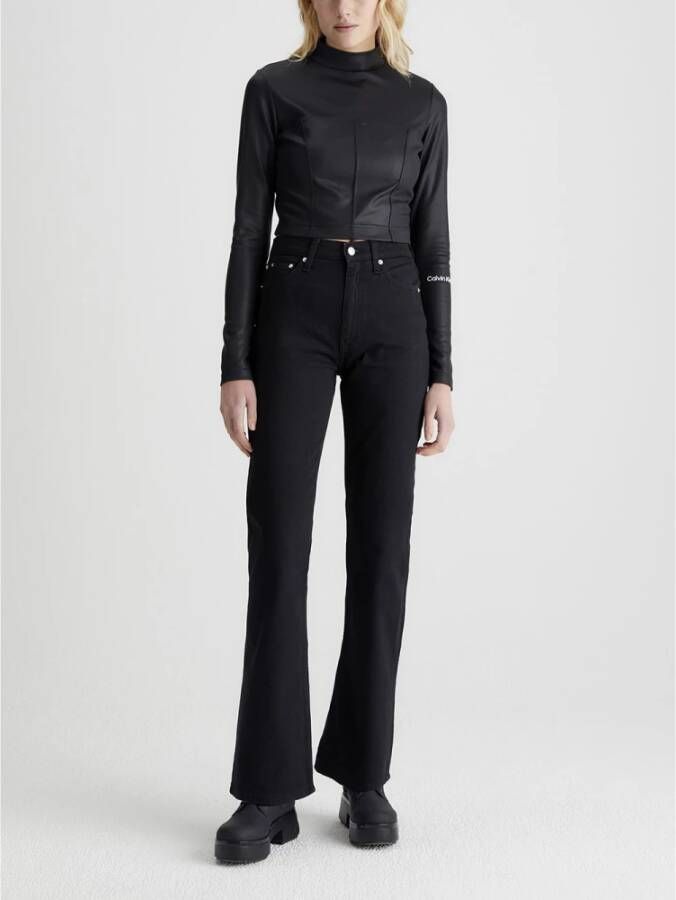 Calvin Klein Straight Jeans Zwart Dames