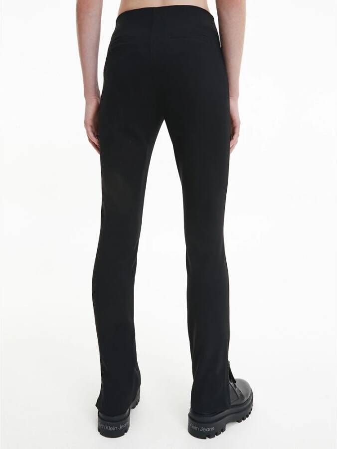 Calvin Klein Straight Trousers Zwart Dames