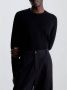 CALVIN KLEIN Heren Truien & Vesten Superior Wool Crew Neck Sweater Zwart - Thumbnail 8