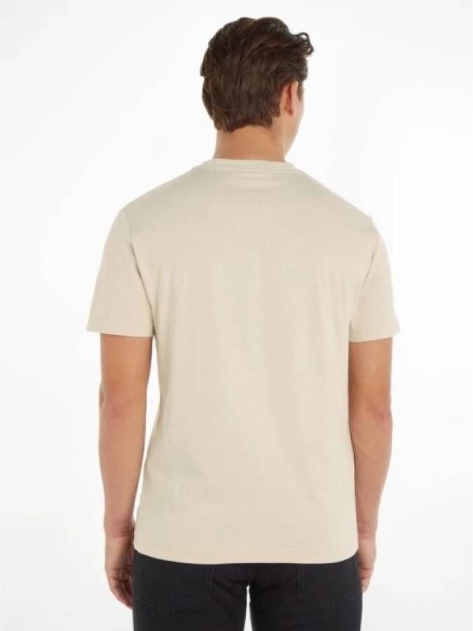 Calvin Klein T-Shirt- CK Concrete Chest Print S S Beige Heren