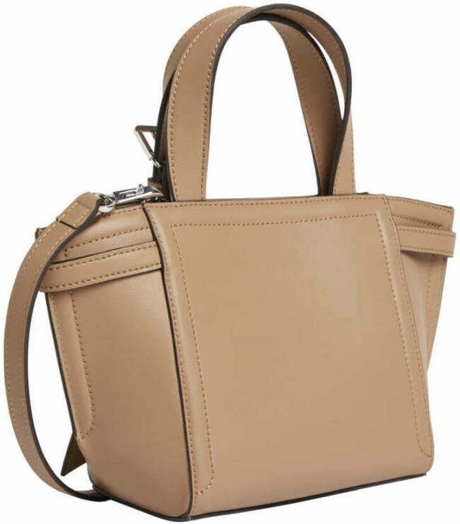Calvin Klein minimal hardware mini tote Beige Dames