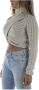 Calvin Klein Jeans Kort shirt met lange mouwen in gebreide look model 'WRAP' - Thumbnail 8