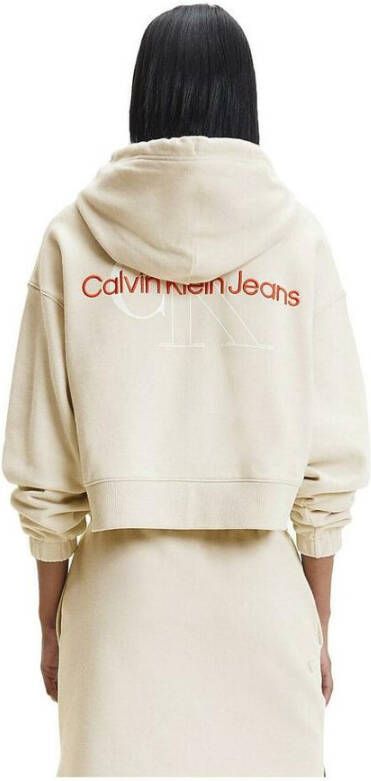 Calvin Klein Tweekleurige monogram sweatshirt Beige Dames