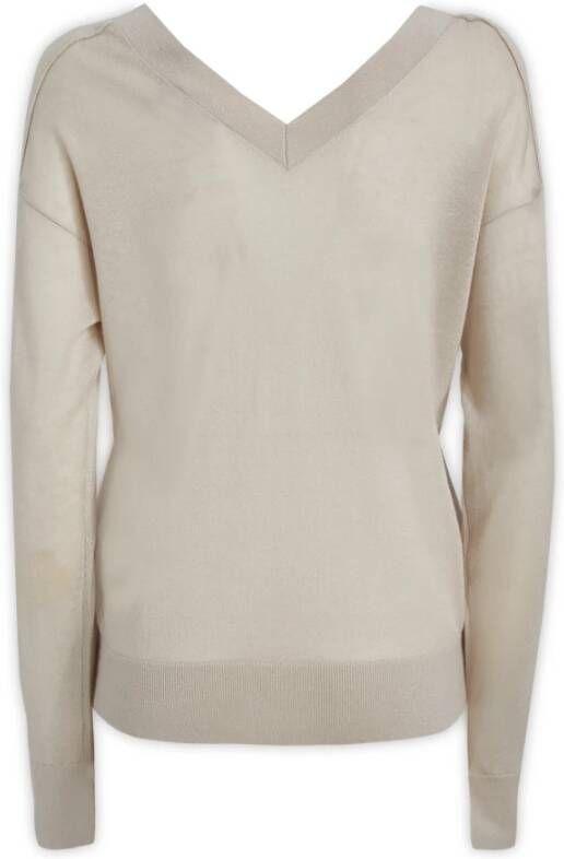 Calvin Klein V-neck Knitwear Beige Dames
