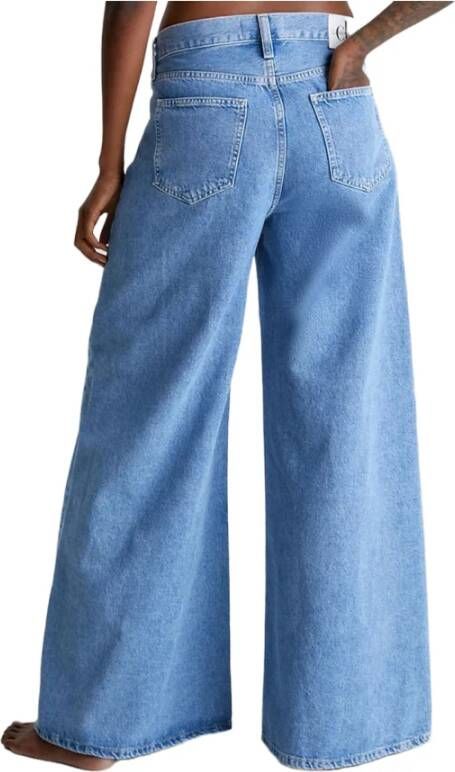 Calvin Klein Wide Jeans Blauw Dames