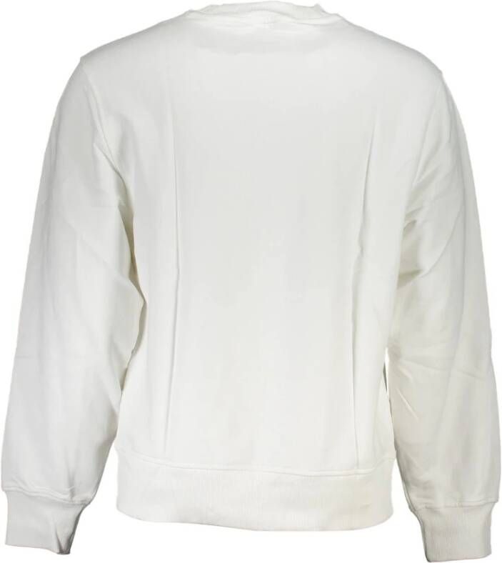 Calvin Klein Witte Heren Sweatshirt Lange Mouwen 100% Katoen Wit Heren