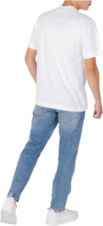 Calvin Klein Witte Logo Print T-shirts en Polos Wit Heren