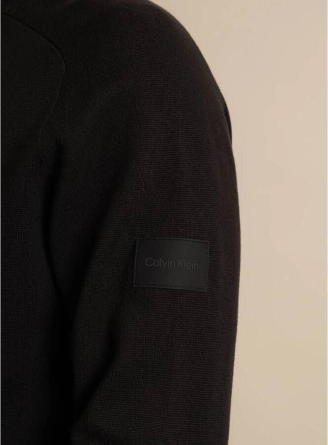 Calvin Klein Sweater met rits Zwart Heren