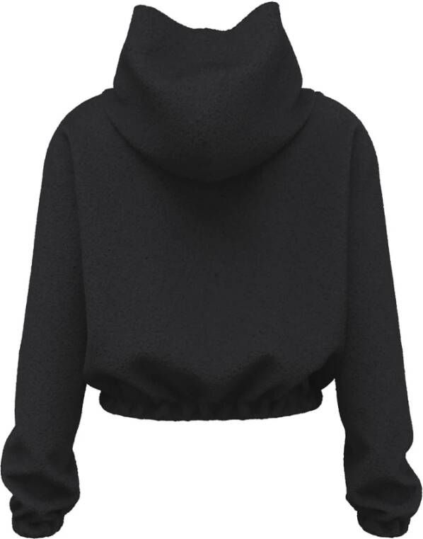Calvin Klein Zwarte fleece trui met hoge kraag en elastische taille Zwart Dames