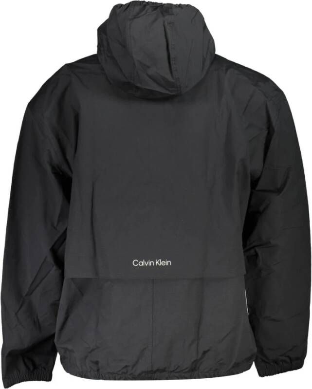 Calvin Klein Zwarte Heren Sportjas met Capuchon Zwart Heren