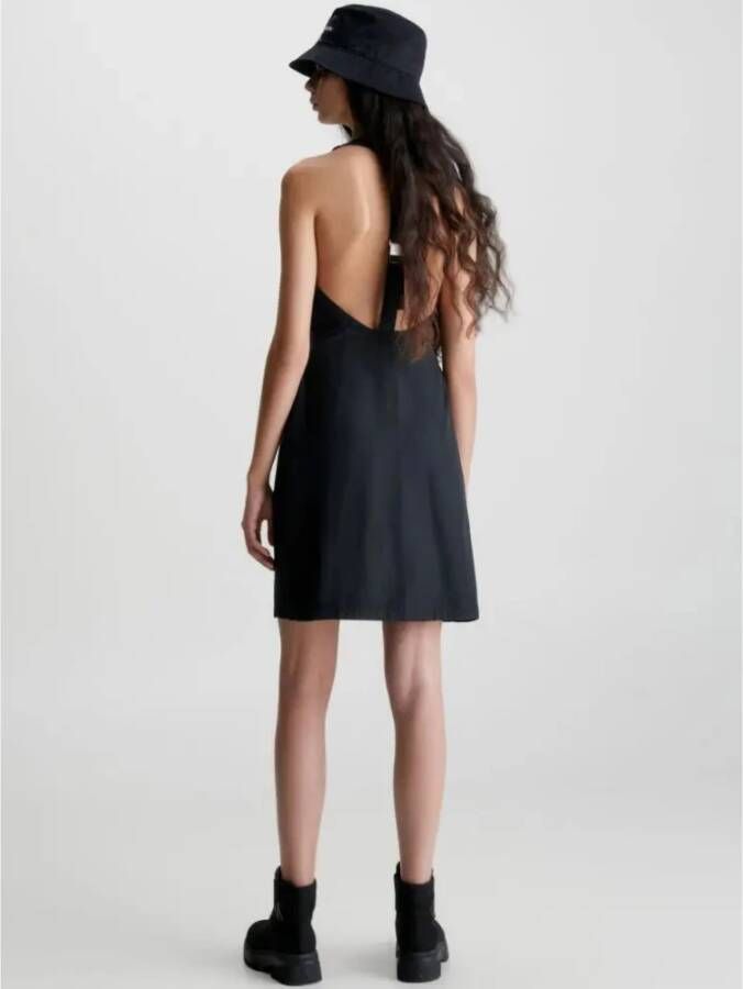 Calvin Klein Zwarte jurk met open rug en band Black Dames