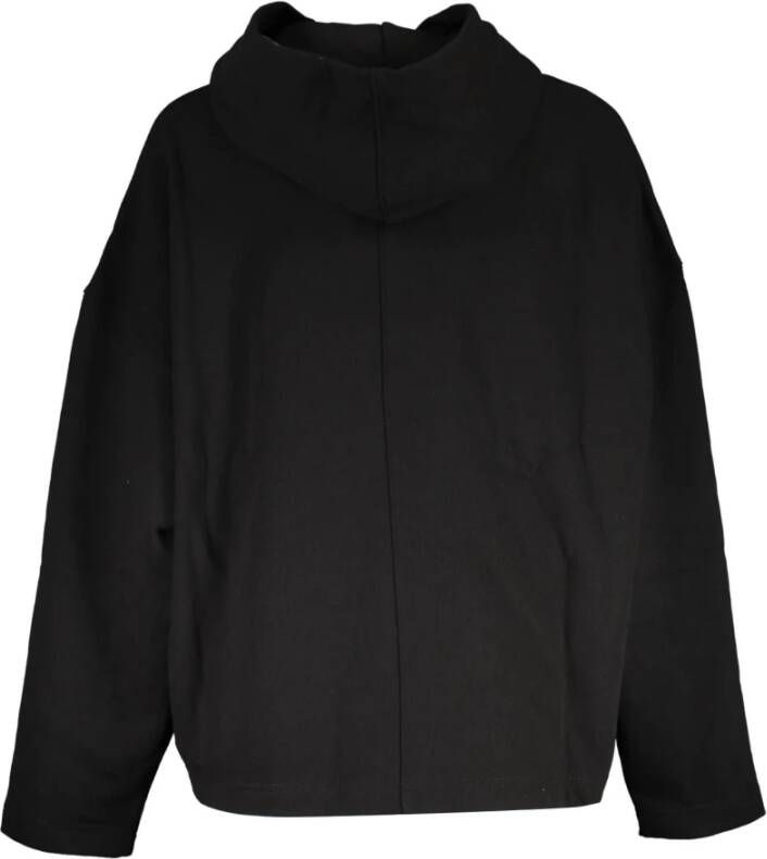 Calvin Klein Zwarte katoenen trui met capuchon en logo Zwart Heren