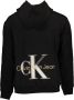 Calvin Klein Zwarte katoenen trui met capuchon en logoprint Zwart - Thumbnail 13