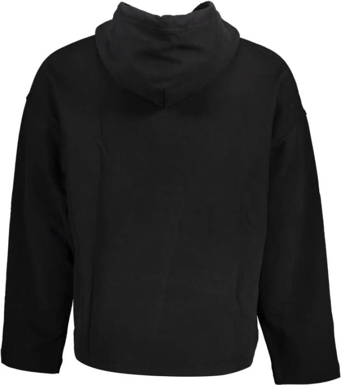 Calvin Klein Zwarte katoenen trui met capuchon Zwart Heren