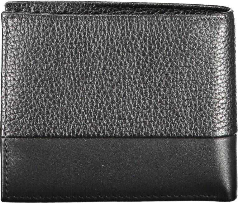 Calvin Klein Zwarte leren portemonnee met RFID-blokkering Zwart Heren