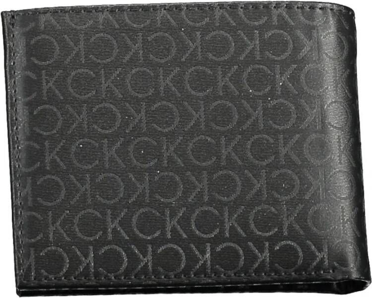 Calvin Klein Zwarte polyester portemonnee met RFID-blokkering Zwart Heren