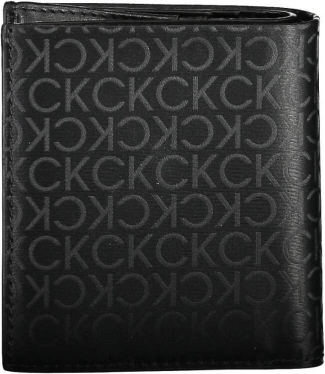 Calvin Klein Zwarte Polyester Portemonnee met Rfid Blokkering Zwart Heren