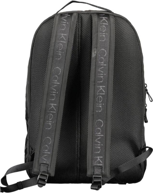 Calvin Klein Zwarte polyester rugzak met laptopvak Zwart Unisex