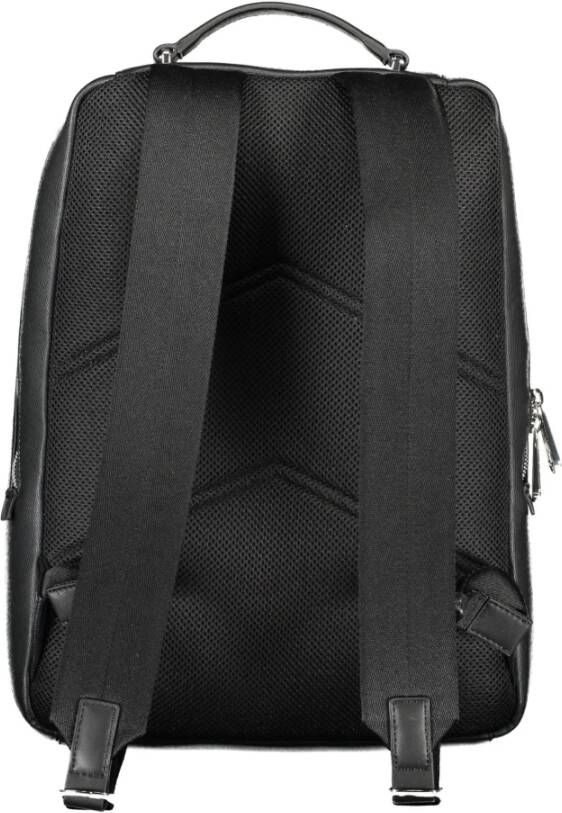 Calvin Klein Zwarte polyester rugzak met laptopvak Zwart Unisex