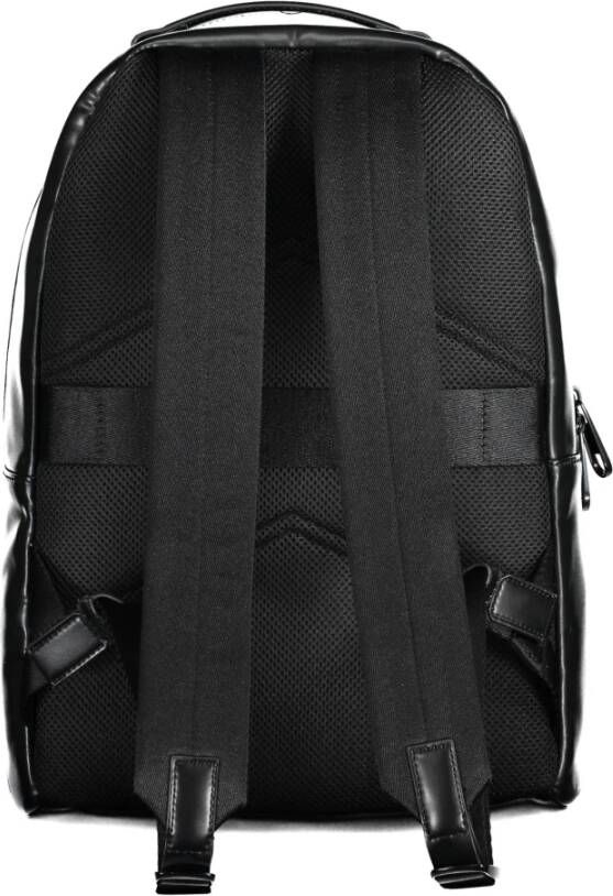 Calvin Klein Zwarte Polyester Rugzak met Verstelbare Banden Zwart Unisex