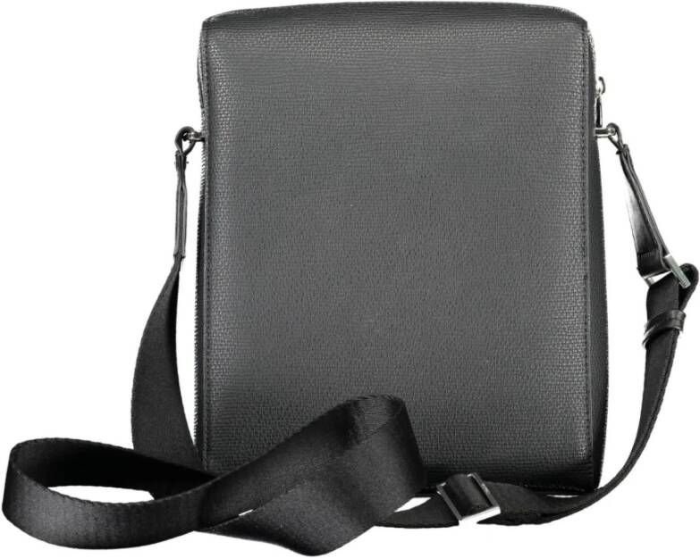 Calvin Klein Zwarte Polyester Schoudertas met Verstelbare Band Zwart Heren
