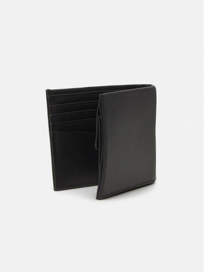 Calvin Klein Zwarte portemonnee met kaartsleuven en muntvakje Zwart Heren