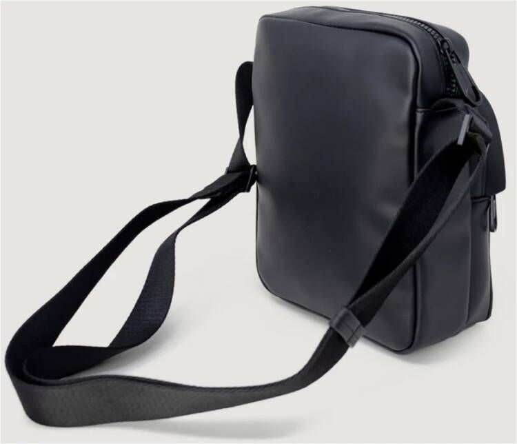 Calvin Klein Zwarte Schoudertas van Eco-leer met Verstelbare Band Zwart Heren