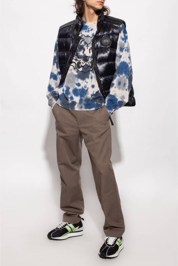 Canada Goose Down Vest With Logo Zwart Heren
