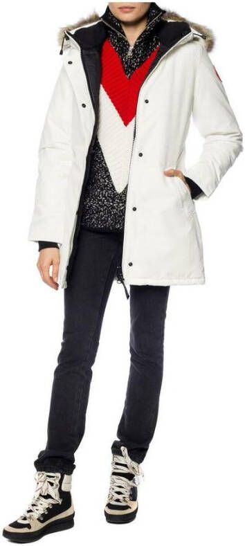 Canada Goose Victoria Hooded Down Jacket Wit Dames