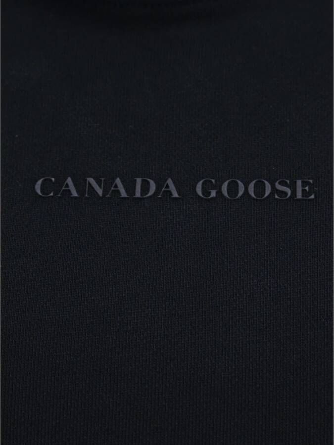 Canada Goose Zwarte Katoenen Crop Fit Sweatshirt met Logo Patch Black Dames